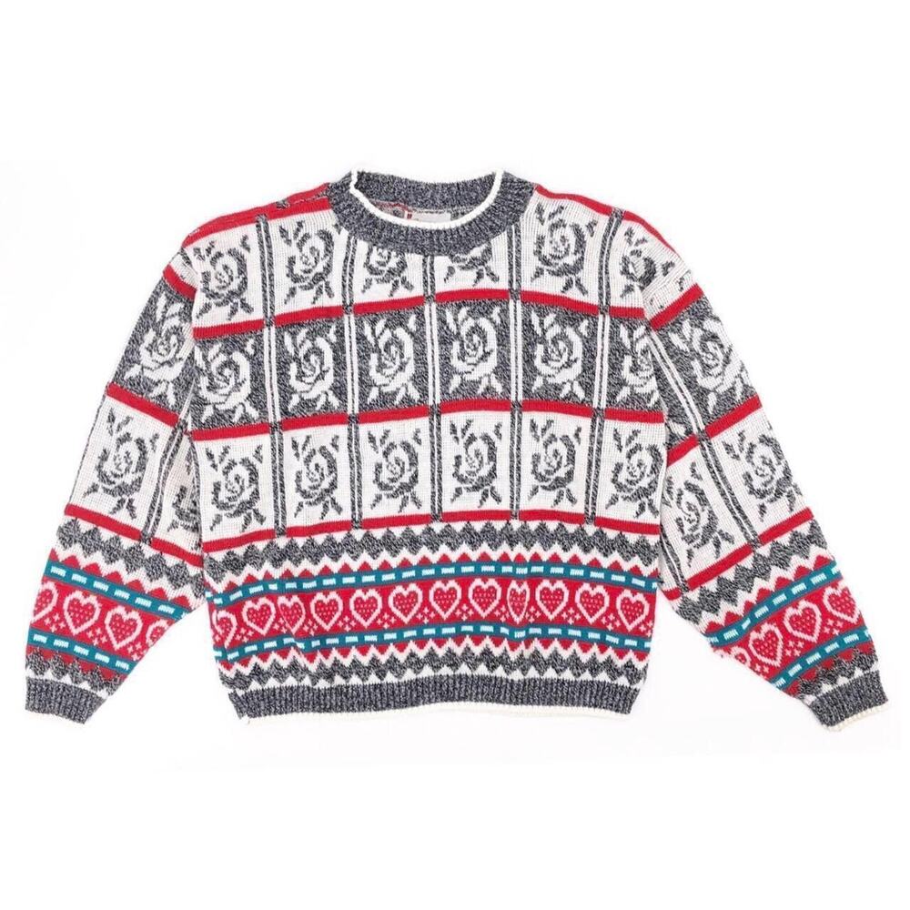 90s geometric design sweater 1990s vintage